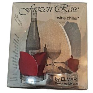Frozen Rose Wine Chiller by Elmar in Box White Gray Black